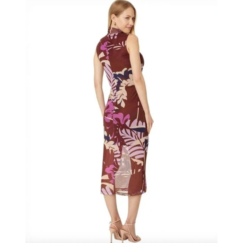 SANCTUARY Dress Size XS NEW Brown Purple Sheath Midi Love Like No Other - Picture 2 of 7